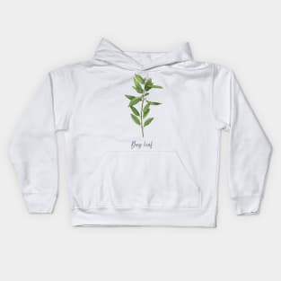 Bay leaf herb art Kids Hoodie